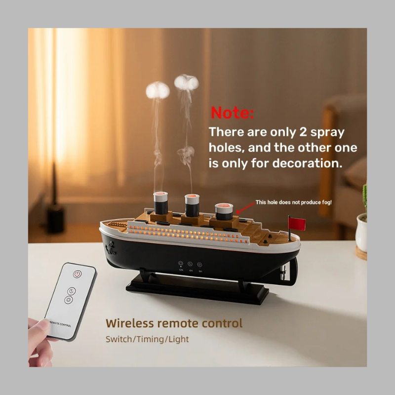 Luksuriøs elektrisk aromaterapi-luftfugter – elegant havinspireret skibsdesign