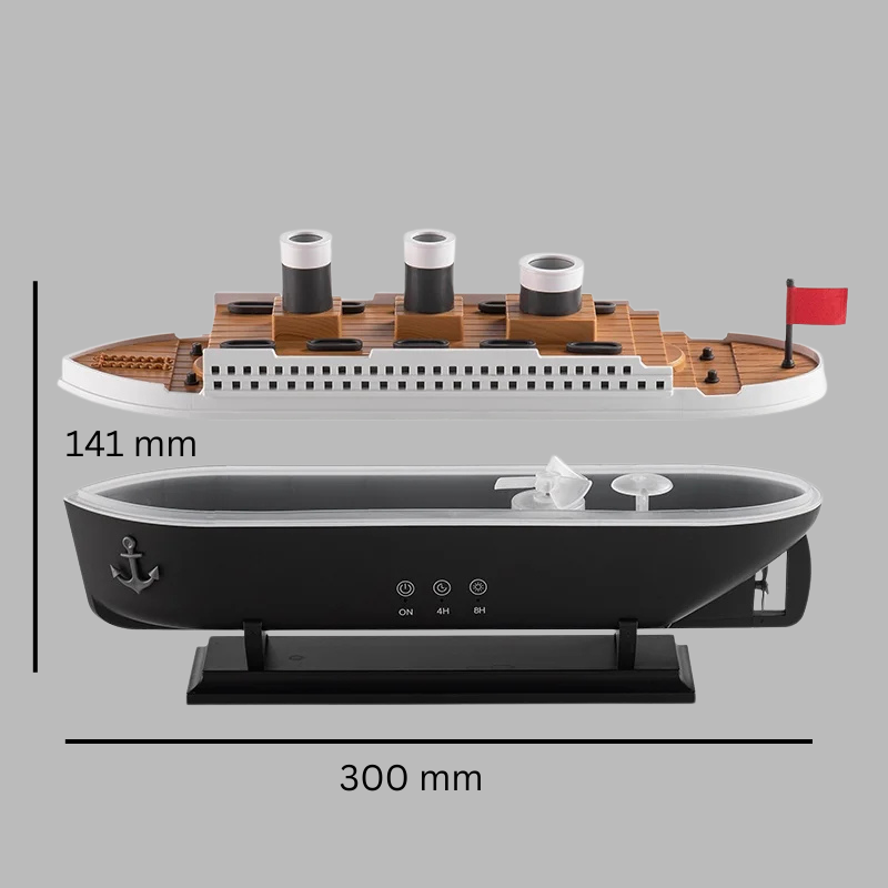 Luksuriøs elektrisk aromaterapi-luftfugter – elegant havinspireret skibsdesign