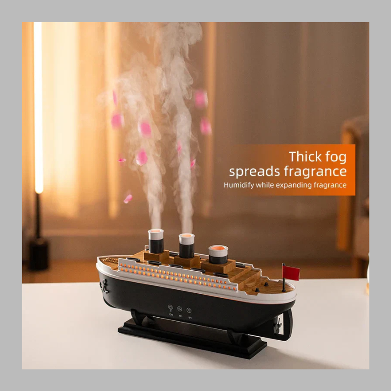 Luksuriøs elektrisk aromaterapi-luftfugter – elegant havinspireret skibsdesign